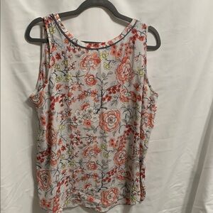 LOFT multicolored rounded neckline sleeveless tank top